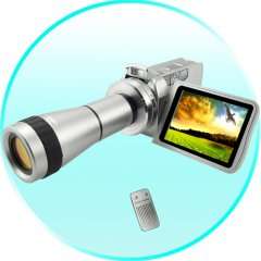 MPEG4 Digital Video Camcorder With Optical Telescope Zoom Lens
