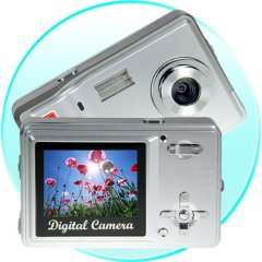 Palm Sized Point and Shoot 5MP Digicam - Silver