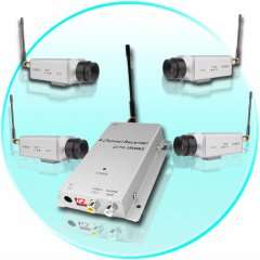 4X BNC Wireless Audio Camera + AV Receiver - 50 Meter Range