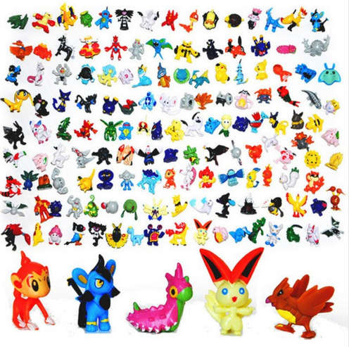 Set of 144 small pokemon figures