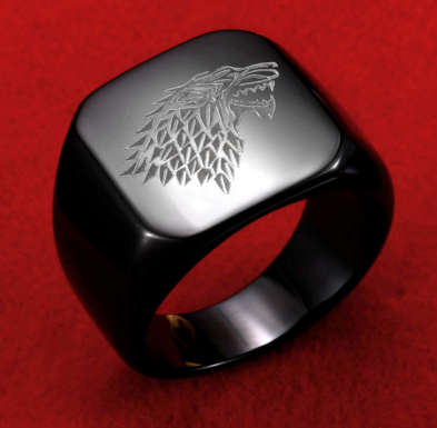 Game of Thrones Ring - Black Stainless Steel