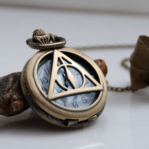 Harry Potter - Deathly Hollows Symbol Pocket Watch With Necklace Chain