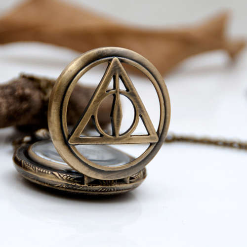 Harry Potter - Deathly Hollows Symbol Pocket Watch With Necklace Chain