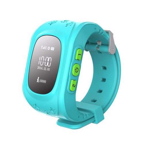 GPS Tracker Watch For Kids - SOS Emergency watch with LED Screen - Black