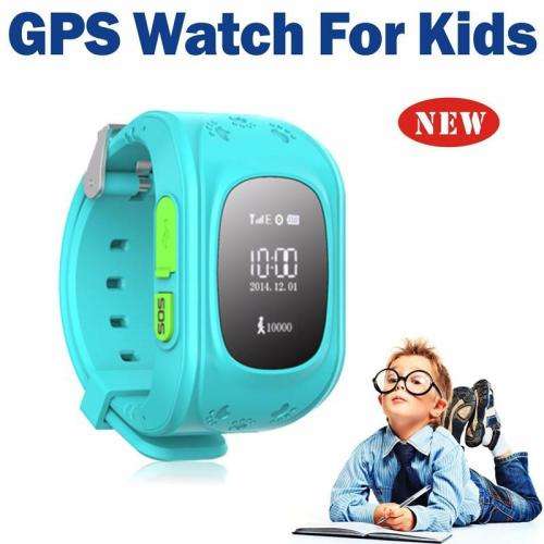 GPS Tracker Watch For Kids - SOS Emergency watch with LED Screen - Black