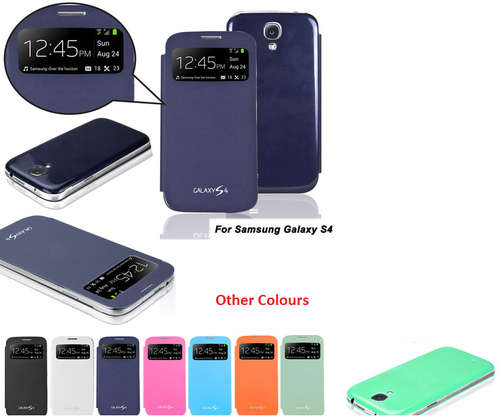 Original S - View flip leather cover -sleep function -battery housing for Samsung S4 i19500