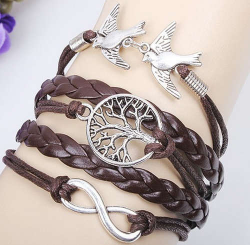 Woven Leather Vintage-looking Bracelet