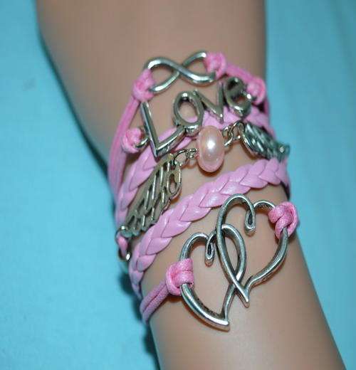 Infinity Bracelet - Love Double Heart