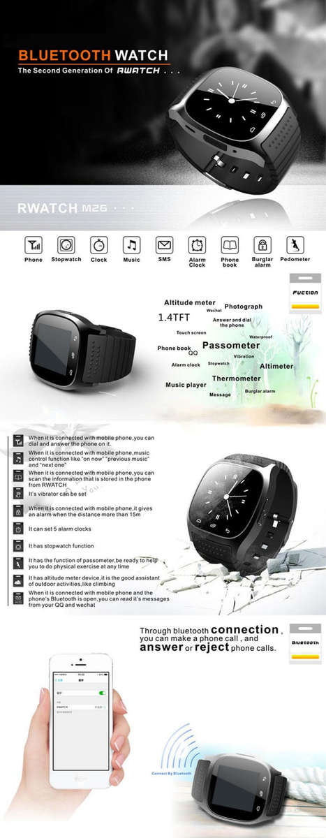 M26 Smart Watch for Android - Blue