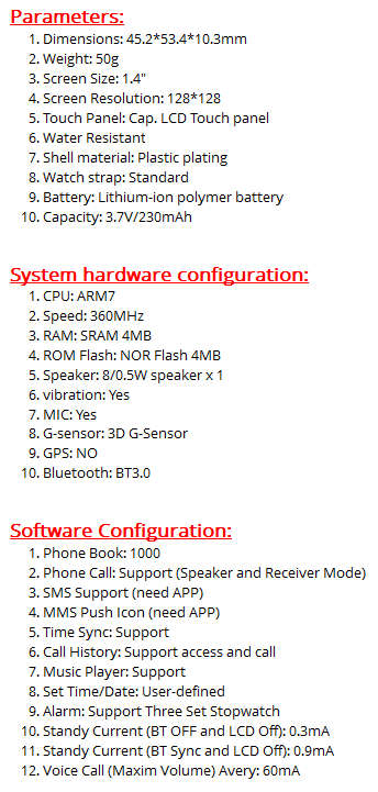 M26 Smart Watch for Android - Blue