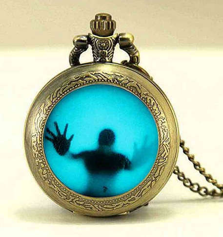 Walking Dead Pocket Watch With Necklace Chain