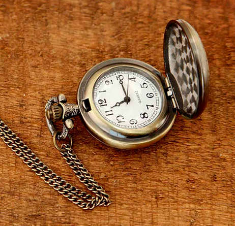 Walking Dead Pocket Watch With Necklace Chain