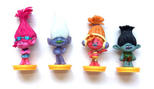 Trolls set of 4 PVC figures (about 7cm)