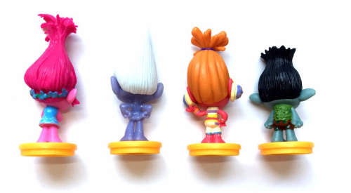 Trolls set of 4 PVC figures (about 7cm)