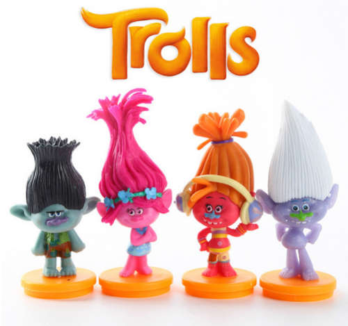 Trolls set of 4 PVC figures (about 7cm)