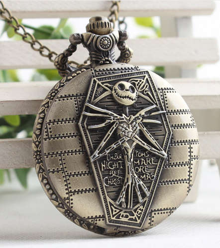Nightmare Before Christmas - Pocket Watch With Necklace Chain