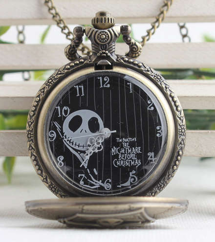Nightmare Before Christmas - Pocket Watch With Necklace Chain