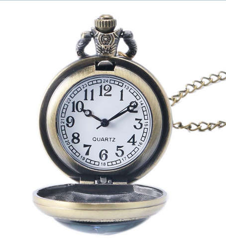 Pokemon Pokeball - Pocket Watch With Necklace Chain