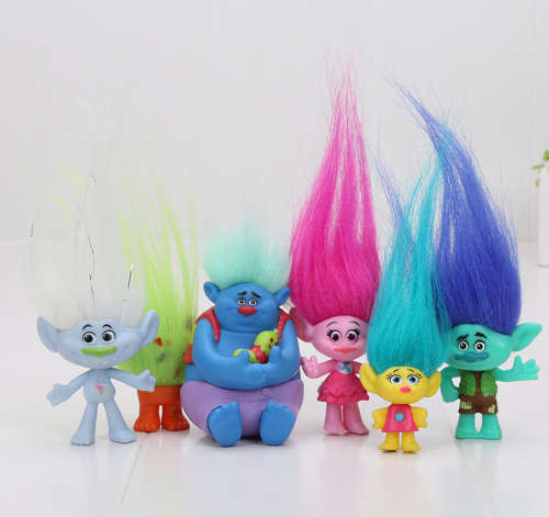 Trolls set of 6 PVC figures 5-7cm