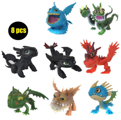 How to Train Your Dragon 8 PVC figures (about 8cm)
