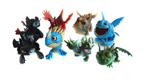 How to Train Your Dragon 8 PVC figures (about 8cm)
