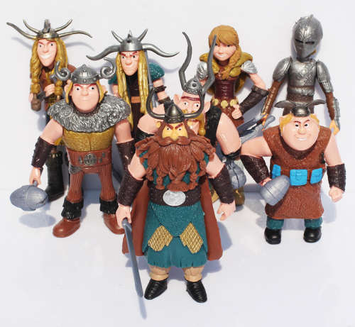 How to Train Your Dragon 8 PVC Vikings figures (10-15cm)