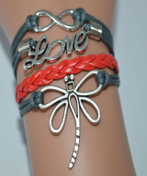 Infinity Bracelet - Love / Dragon fly IN STOCK SPECIAL