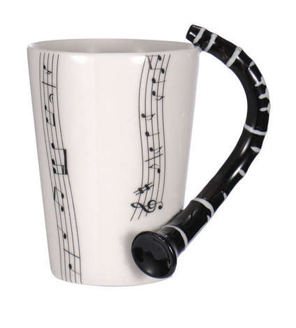 Ceramic Cup Music Note Guitar Instrument Coffee Tea Mug - Please select any cup per order