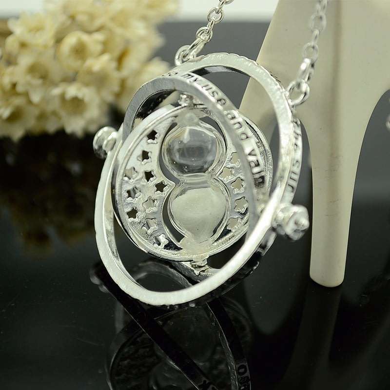 Harry Potter Time Turner Necklace IN STOCK (Silver Plated)