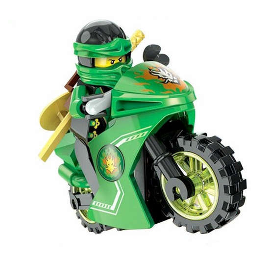 Ninjago Minifigure set of 6 Figurines on Motobikes - Ninja Loyd Garmadon