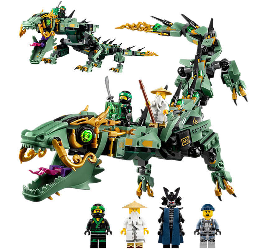 Lego -compatible Building Block set - Ninjago Green Dragon (592 pcs blocks)