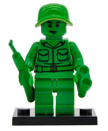 Lego -compatible Minifigure - Toy Story Green Army Soldier