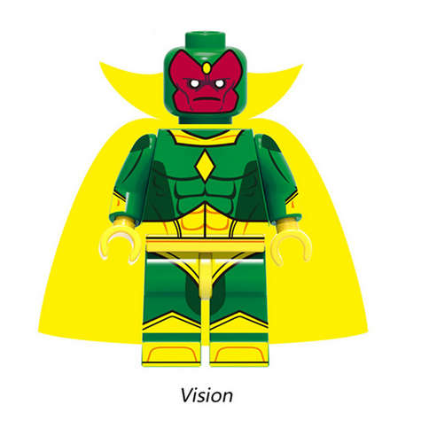 Superheroes Lego -compatible Minifigure - Vision Mini