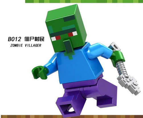 Minecraft Lego -compatible Minifigure - Zombie