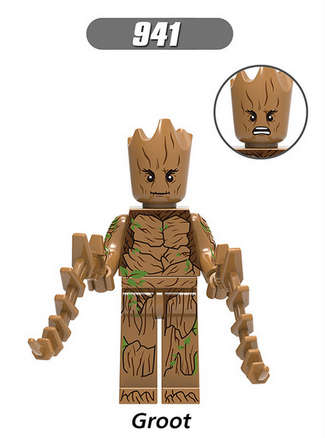 Marvel Guardians of the Galaxy Groot Lego -compatible Minifigure Marvel Lego -compatible Mini Figure