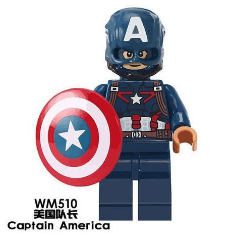 Marvel Captain America Lego -compatible Minifigure Marvel Lego -compatible Mini Figure