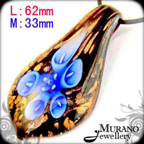 MURANO Lampwork Glass PENDANT & Free Gift Necklace