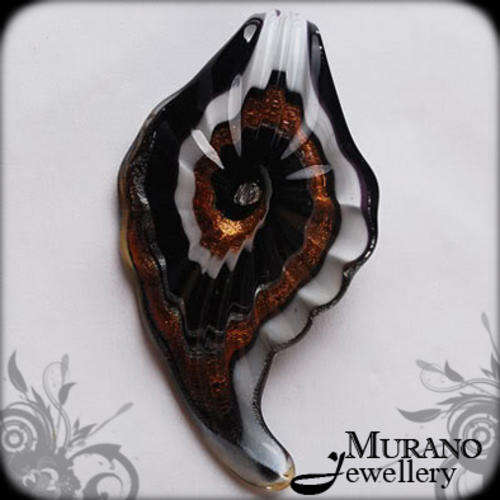 MURANO Lampwork Glass PENDANT & Free Gift Necklace