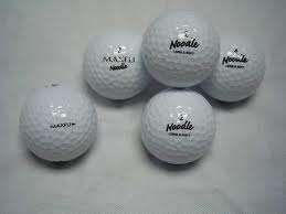 10 MAXFLI NOODLE Golf Balls     A Grade Good Condition    Superb Value from GOLF BALLS SA!!!