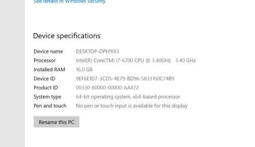 Desktop | Intel Core i7 6700 3.4Ghz Base | 16GB RAM | 250GB SSD+250GB HDD+1TB HDD | Nvidia GT1030