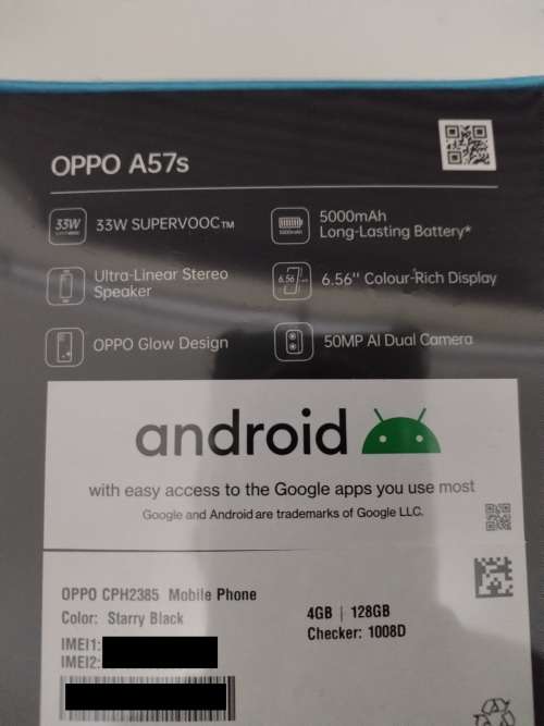 Oppo A57s 4G Dual Sim 128GB - Starry Black