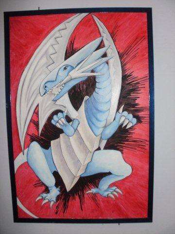 Unique dragon anime style artwork  80 x 54 oil on chipboard