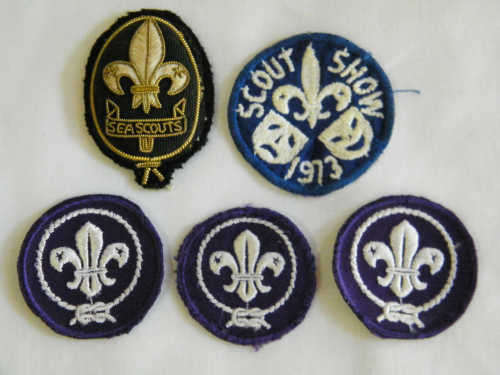 Lot of 5 Sea Scouts/Scout badges - as per photo