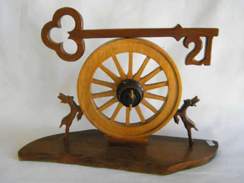 Wooden 21st statue with springboks - as per photo