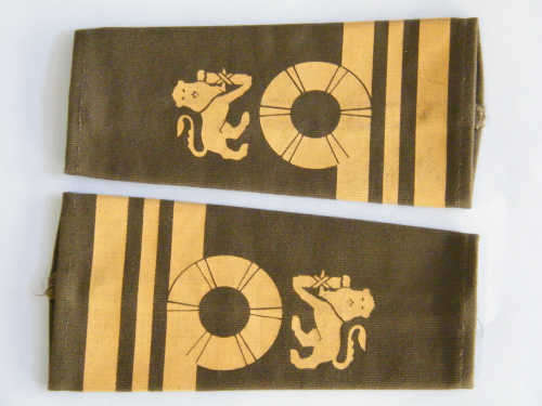 SA Navy Marine Ensign Lieutenant Commander epaulet slip on's - as per photo