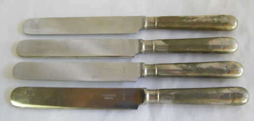 FLLI Broggi Milano - Inoxid set of 4 knives - Military? - as per photo