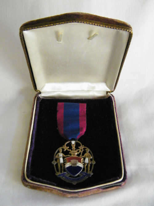 Masonic Silver medal in box - as per photo