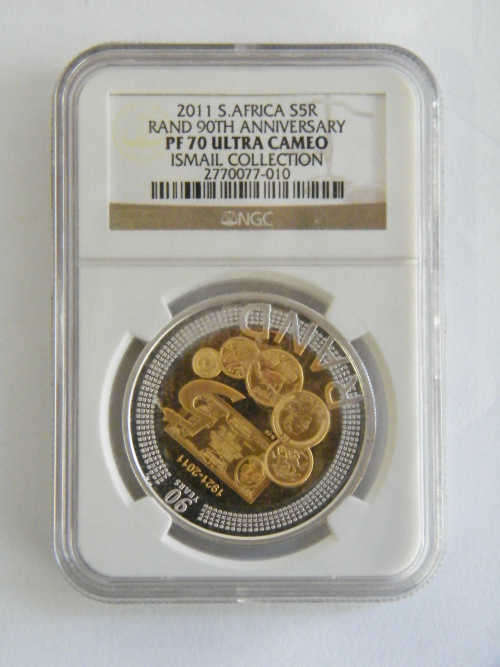 2011 S. Africa S5R Rand 90th Anniversary PF70 - Ultra Cameo - ISMAIL Collection - as per photo