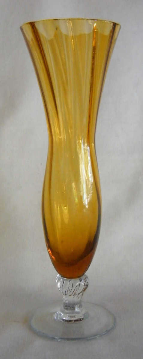 Yellow Glass vase - as per photo