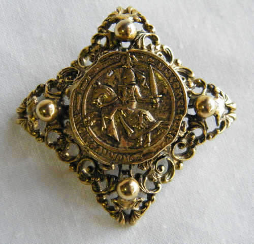 Vintage Roman Coin Brooch - as per photo